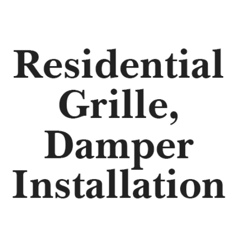 Residential Grille, Damper Installation
